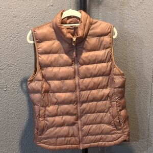 Women's Tan Puffer Vest